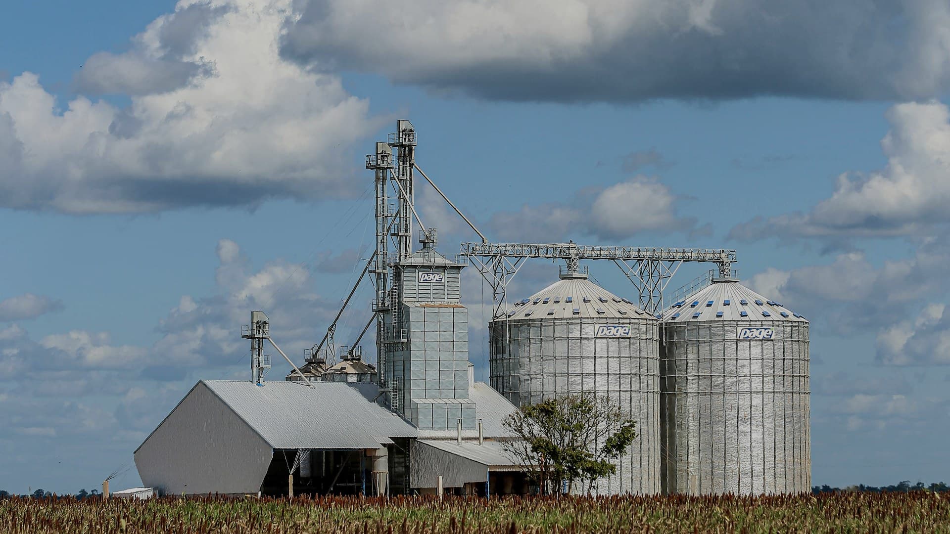 Silo de grãos no Cerrado goiano